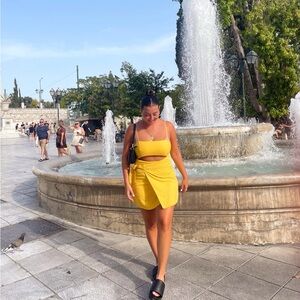 Forever 21 yellow wrap dress - WORN ONCE